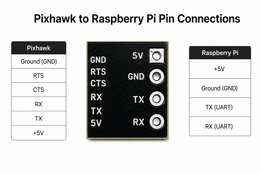 Raspberry Pi to Pixhawk Telemetry Adapter